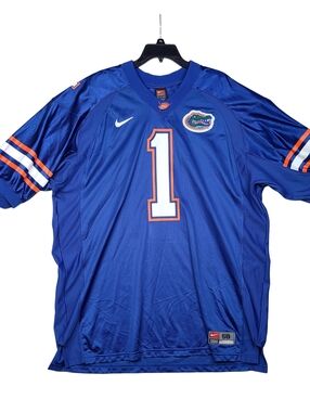 Vintage Nike NCAA Florida Gators Players Fit Football Jersey Mens 3XL Blue #1